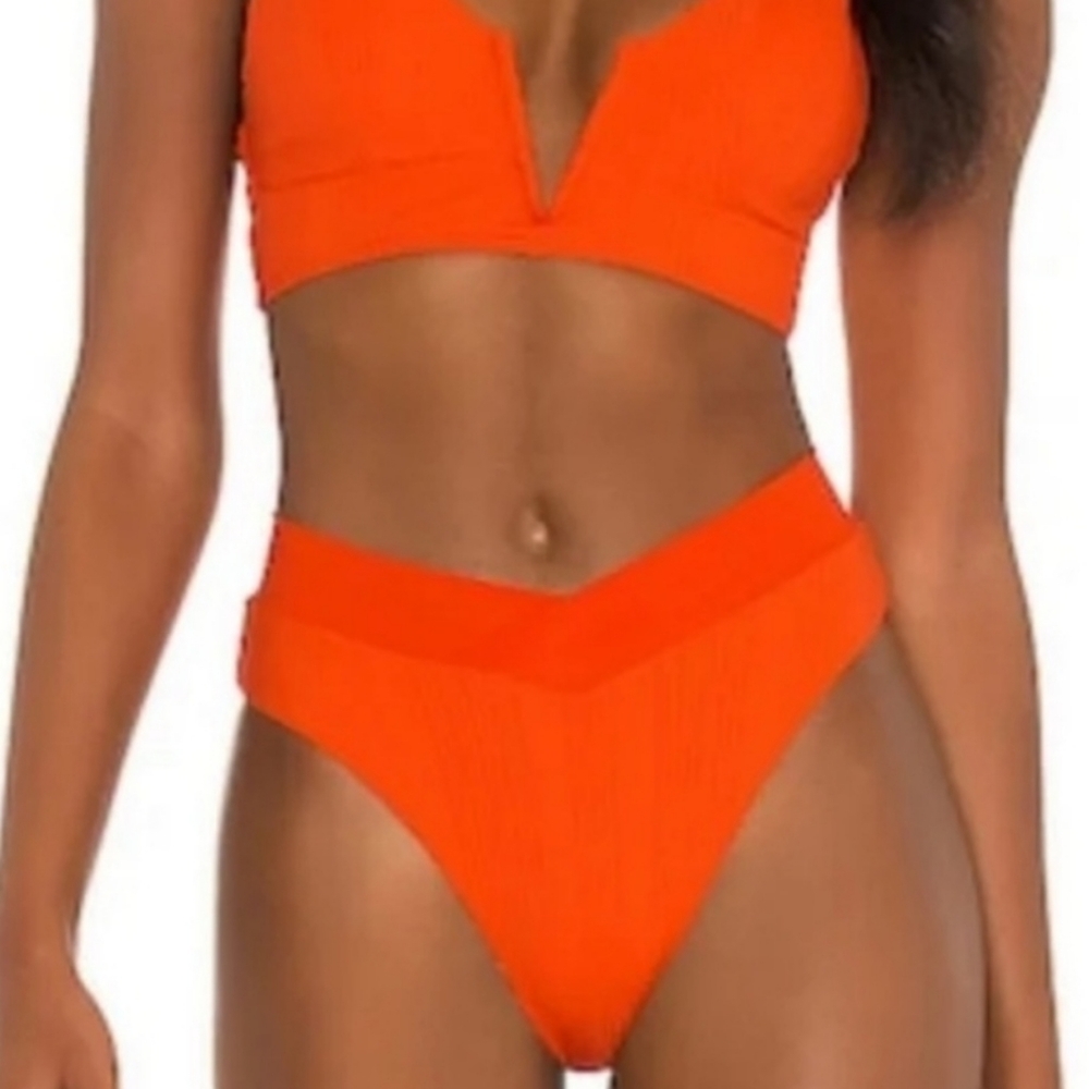 NWT L*SPACE POINTELLE RIB COURT BIKINI BOTTOM SIZE XS